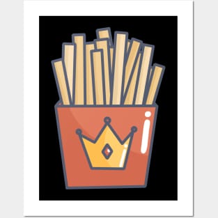 Hand Drawn French Fries Potatoes Fast Food Posters and Art